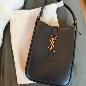 Yves Saint Laurent Black mini le 5 a 7 phone crossbody bag